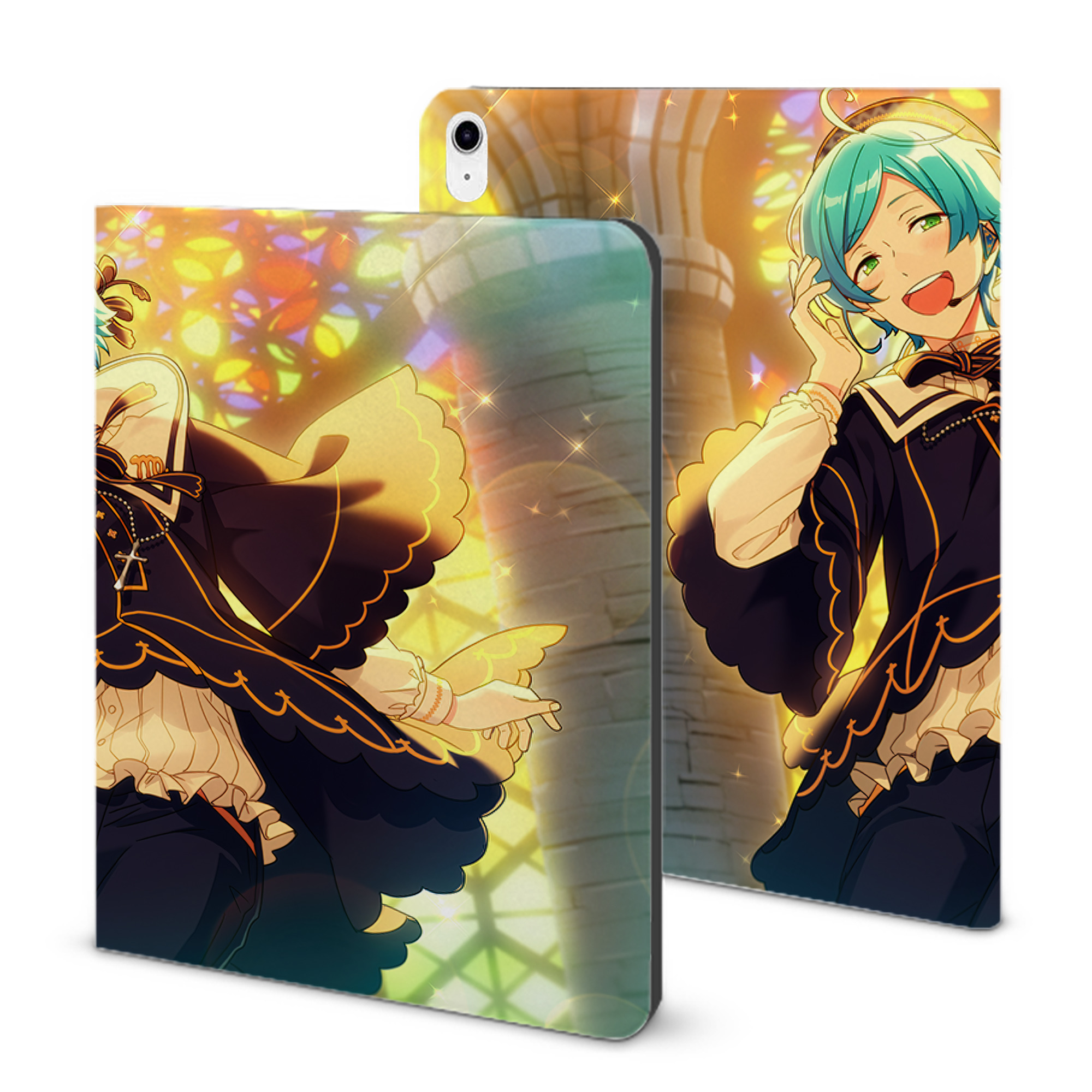 （画像用） あんさんぶるスターズ! Ensemble Stars IPad ケース ブック型 PUレザー TPU 耐衝撃 軽量 薄型 ペン収納なし 全面保護 IPad 各モデル対応